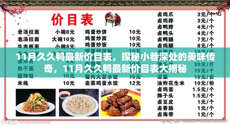 探秘久久鸭美味传奇,最新价目表大揭秘,小巷深处的美食盛宴。