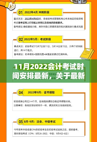 最新消息,2022年会计考试日程安排揭晓,11月考试时间安排一览