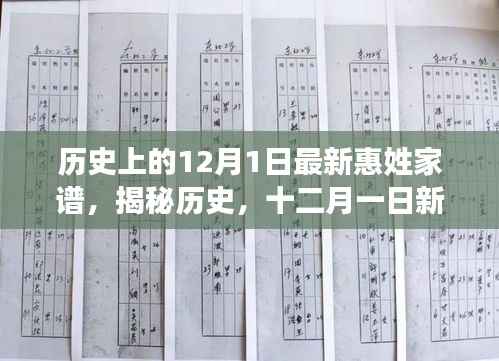 揭秘历史,十二月一日新惠姓家谱传世篇章揭秘