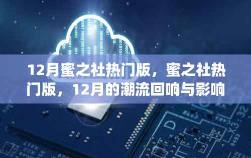12月蜜之社热门版,潮流回响与影响力探析