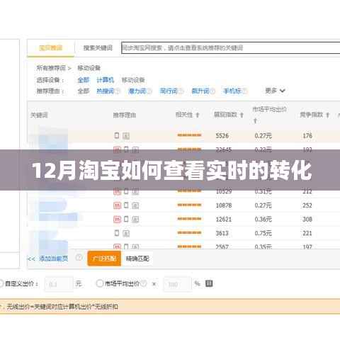 淘宝实时转化数据查看指南
