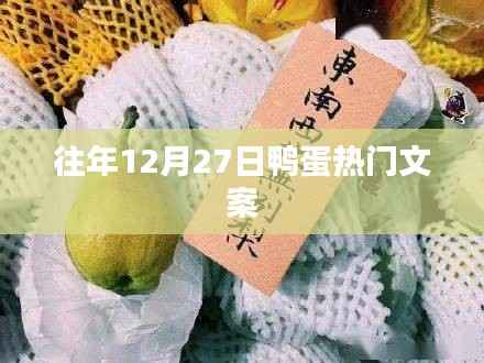 鸭蛋热门文案大揭秘,历年12月27日的精彩回顾