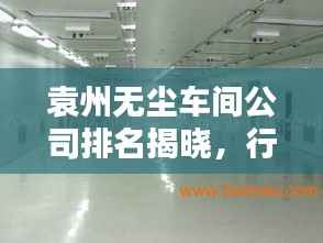 袁州无尘车间公司排名揭晓,行业影响力不容小觑